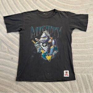 Vintage 90s Mighty Ducks NHL Nutmeg Mills Double Sided Graphic Tee - M